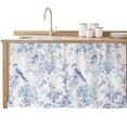 thumbnail image 2 of Blue White Flowers Cabinet Curtain 28"Wx51"L,Dustproof Storage Cabinet Curtain with Self Adhesive Tape,Spring Summer Floral Botanical Tall Pantry Cover Drape for Kitchen,Laundry Room,Utility Closet, 2 of 9