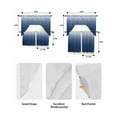 thumbnail image 6 of Navy Blue Ombre Kitchen Curtain and Valance Set 3 Pieces,Rod Pocket Short Tier Curtains 24 Inch Length,Modern Abstract Art Gradient Aesthetics Swag Topper Small Window Treatment for Cafe Bathroom, 6 of 6