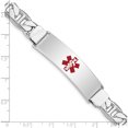 thumbnail image 4 of Sterling Silver Rhodium-Plated Medical Id Anchor Link Bracelet Made In United States xsm39-7, 4 of 5