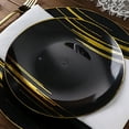 thumbnail image 6 of Balsa Circle 10 Black Gold Round Disposable Salad Dinner Plastic Plates Metallic Prints Party Events Tableware Decorations, 6 of 8