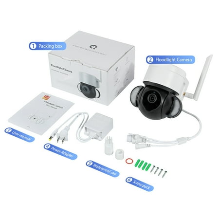 

1pc Mini 5.0MP Wifi PTZ Camera Outdoor Waterproof Smart Home Video Surveillance Security IP Camera System Support Human Motion Auto Tracking Color Night Vision Two-Way Audio Cloud St