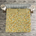 thumbnail image 3 of Ambesonne Abstract Quilted Bedspread Set 3 Pcs, Flower of Life Vintage, King Size, Multicolor, 3 of 3