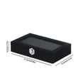 thumbnail image 3 of Coward Jewelry Organizer Display Case,Black Jewelry Storage Tray Boxes for Multiple Rings,earrings,cufflinks,Glass Lid,Stackable（15 Grids）, 3 of 7