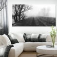 thumbnail image 1 of Paysage Brumeux Noir et Blanc Panorama - Impression sur Toile Paysage, 1 of 3