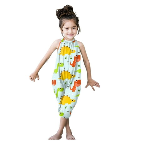 

TAIAOJING Baby Romper One Toddler Jumpsuit Print Dinosaur Strap Kids Piece Outfits Girl Girls Romper&Jumpsuit One Piece Outfits 2-3 Years