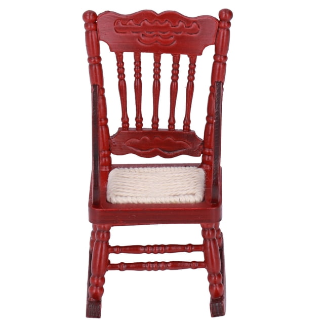 Mini Silla Para Casa De Muñecas 1:12, Hermosa Y Práctica Silla Clásica Moderna Para Casa De Muñecas En Miniatura, Material De Abedul, Detalles Exquisitos Para Casa De Muñecas OTVIAP Color Caoba