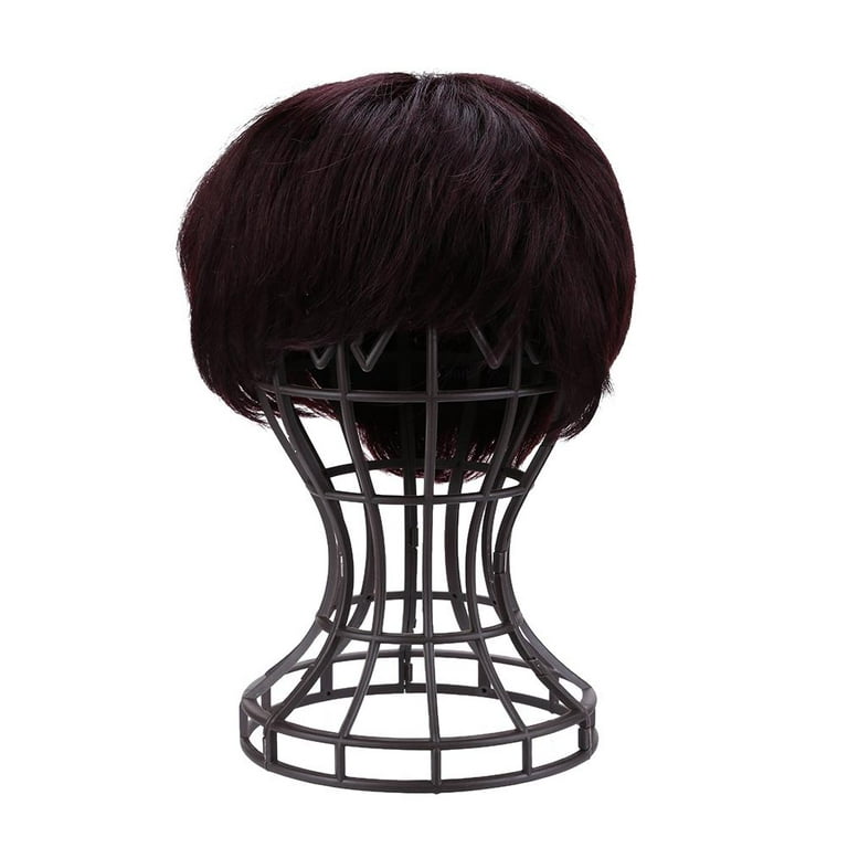 Wig Stands Hat Cap Holder Plastic Storage Rack Wigs Support Tool (Black), Size: One Size