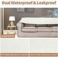 thumbnail image 3 of 100% Waterproof Couch Cover, Dual Waterproof Sofa Cover, Stretch Jacquard Sofa Slipcover, Leakproof Furniture Protector for Kids, Pets, Dog and Cat (Sofa, Cream), 3 of 7