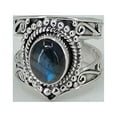 thumbnail image 3 of Navya Craft Labradorite Oval Shape 925 Sterling Silver Handmade Women Statement Ring Size 8.0, 3 of 4