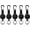 5Pack Black, variant on 5 Pack Retractable Key Ring,Retractable Tool Lanyard Holder Extendable Reel ID Holders for Keys