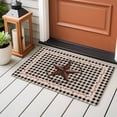 thumbnail image 5 of Farm Plaid Large Area Rugs for Bedroom Living Room, Soft Non Slip Carpet Bedside Rug, West Texas Star Rustic Farmhouse Black Brown Rectangle Floor Cover Kitchen Accent Rug 2'x3' for Office, 5 of 9
