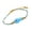 Blue, variant on Fish Designs Flexible Braided Cord Bracelet Stainless Steel Adjustable Chain