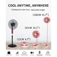 thumbnail image 2 of UN UNITEDTIME Ventilador de computadora y mesa, ventilador plegable portátil de viaje, funciona con pilas, ventilador plegable de altura ajustable con temporizador de control remoto, 4 ajustes de, 2 of 5