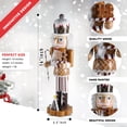 thumbnail image 3 of Ornativity Christmas Candyland Gingerbread Brown Wooden Nutcracker Candy Cane & Gingerbread Cookies, 3 of 7