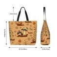 thumbnail image 5 of Naloa Brown Mushrooms Tote Bag for Women Large Capacity Shoulder Bag for College Work Travel Shopping, 5 of 8