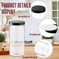 thumbnail image 3 of 16 Pcs Plastic Jars with Lids 30 oz Bottles Containers Plastic Mason Jars Canisters Cylinders Storage Kitchen and Household Organization Cup for Dry Goods, Spice, Honey(Black), 3 of 6