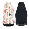 thumbnail image 6 of XYZCANDO Easy to Install Car Seat Covers Auto Van Vehicle, Stretchy Fabric All-Season Front Seats Covers 2pc Polyester Cactus Flower Pattern, 6 of 10