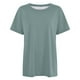 thumbnail image 4 of Camiseta de verano holgada para mujer: mezcla de nailon, cuello redondo, fácil de combinar con pantalones cortos o leggings., 4 of 4