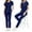 Navy, variant on Unisex Solid Color Elastic Metal Zipper Short Sleeve Brushing Force Pants Split Suit Petite Pants Suit for Women Pencil Pant Suit for Women Ladies Casual Jumpsuit Womens Jumpsuits plus Size Jumpsuits