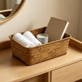 thumbnail image 4 of Woven Storage Basket Desktop Organizer Wicker Bin for Clutter and Home Decor, 4 of 6