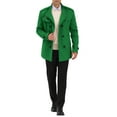 thumbnail image 2 of INSPIRE CHIC Men's Winter Trench Coat Stand Collar Double Breasted Pea Coats M Green, 2 of 6
