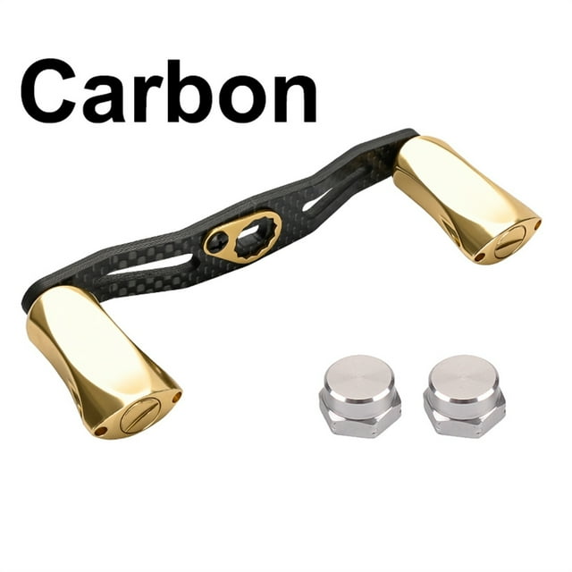 Poignée de Moulinet de Pêche en Fibre de Carbone Alliage d'Aluminium Bouton pour Moulinet Baitcasting Accessoire de Moulinet de Pêche, Cadre Squelet en Aluminium Rigide