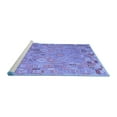 thumbnail image 2 of Ahgly Company Machine Washable Indoor Rectangle Abstract Blue Contemporary Area Rugs, 2' x 5', 2 of 4