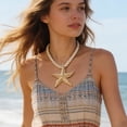 thumbnail image 3 of Terandius Starfish Jewelry Set for Women, Coastal Beach Necklace and Earrings Set, Ocean-Inspired Summer Vacation Jewelry, Minimalist Seaside Gift Set, 3 of 7