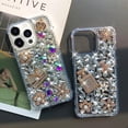 thumbnail image 4 of for iPhone 14 Pro Max Case Cute Bling Glitter for Women Girls 3D Rhinestone Dimaond Girly Flower Fashion Luxury Sparkle Phone Case, 4 of 6