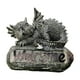 thumbnail image 1 of Solar LED bienvenida jardín dragón durmiente estatua ornamentos, hecho de resina resistente esculpida detallada, 1 of 9