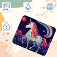 thumbnail image 3 of Alfombrilla de ratón con diseño de unicornio arcoíris estrellado y base de goma antideslizante, cuadrada, protector para portátil, almohadillas de escritura, alfombrilla de ratón para, 3 of 7
