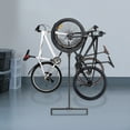 thumbnail image 2 of ChicHomey 5-Slot Bike Floor Stand for 18-Inch Bikes,Steel V-Bracket,Space-Saving Vertical Storage for Garage & Basement (Black),154.32lbs Capacity, 2 of 11