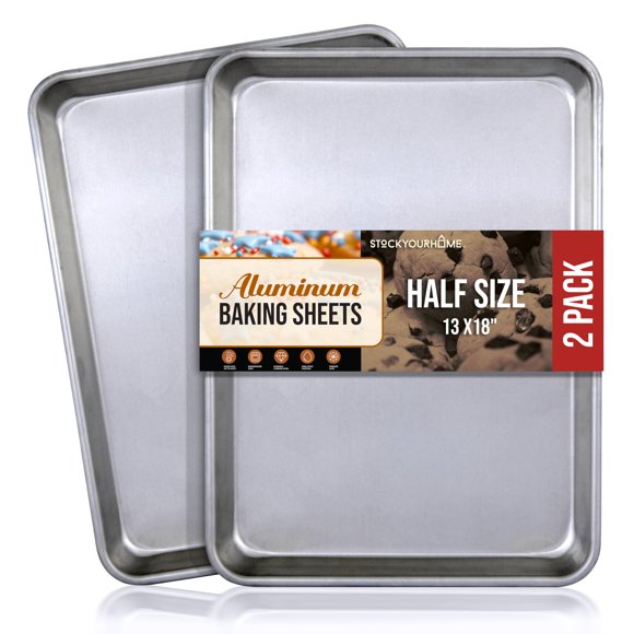 Bandeja para hornear Stock Your Home de aluminio de 13 x 18 cm (paquete de 2)