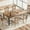 Brown, variant on Luku Wood Dining Table for 6-8 People, Modern Large Rectangle Kitchen Table, Farmhouse Height Furniture, without Chair