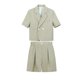 thumbnail image 5 of Odeerbi Niños Vestido Formal Traje Manga Corta Muesca Solapa Blazer Chaqueta + Traje Pantalones Cortos Trajes de Verano Conjunto, 5 of 8