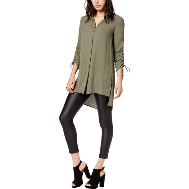 bar III Blusa tipo túnica fruncida para mujer, verde, extragrande bar III Sayo