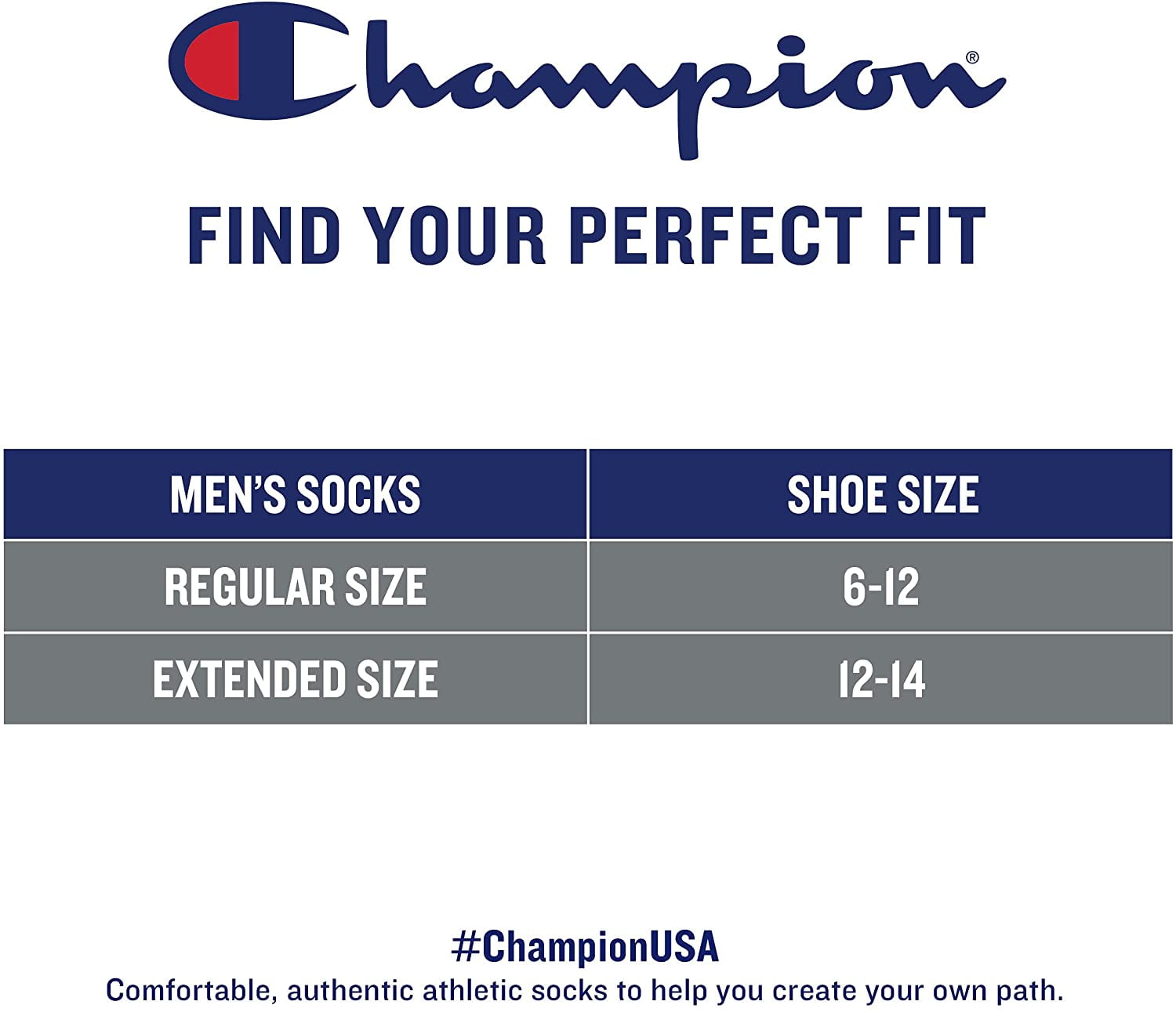 Champion, Adult Men's, Athletic Ankle Sock, 6-Pack, Size 6-12