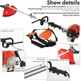 thumbnail image 5 of 5 in 1 Multifunctional Weed Eater, 52CC 2-Cycle Gas Cordless Hedge Trimmer, 2025 Upgraded Weed Eater Gas Powered, String Trimmer, Handheld Chainsaw Brush Cutter for Yard, Garden (Orange), 5 of 9