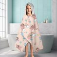 thumbnail image 6 of Light Pink Fairy Pattern Hooded Bath Towel，60"x35" for Ages 3 To 12 Kids, Quick Dry Lightweight Soft Microfiber Hood Beach Towel Cover Up for Kids, 6 of 7