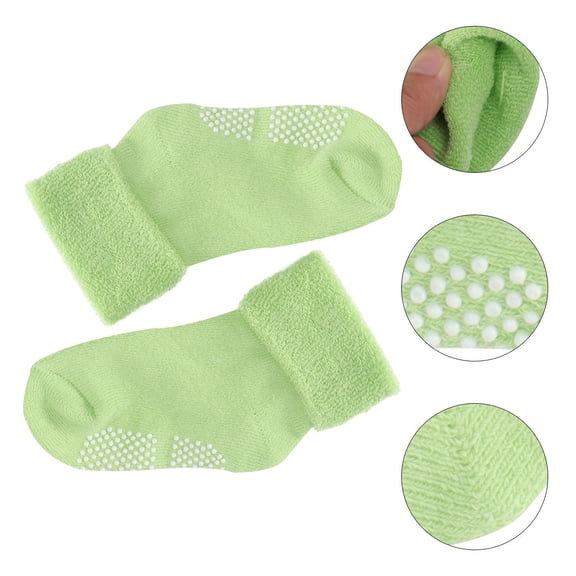 LOLIPPYY 1 Pair Newborn Socks Boy Green Loose Mouth Socks for Infants