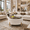 White, variant on Casa Pura Furniture 30" Black Round Velvet Storage Ottoman Coffee Table, Modern Upholstered Furniture with Lid & Metal Legs for Living Room & Bedroom