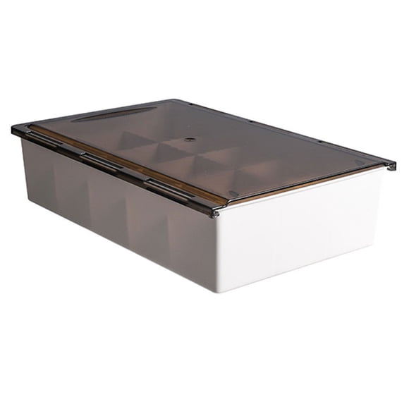 1 caja organizadora para guardar calcetines y ropa interior con varias rejillas.