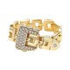 thumbnail image 1 of s de cristal s de aleación de moda Diseño de hebilla de cinturón para cumpleaños Aniversario Regalo Fiesta Multifunción - Oro Sunnimix Anillos de cristal ajustables, 1 of 8