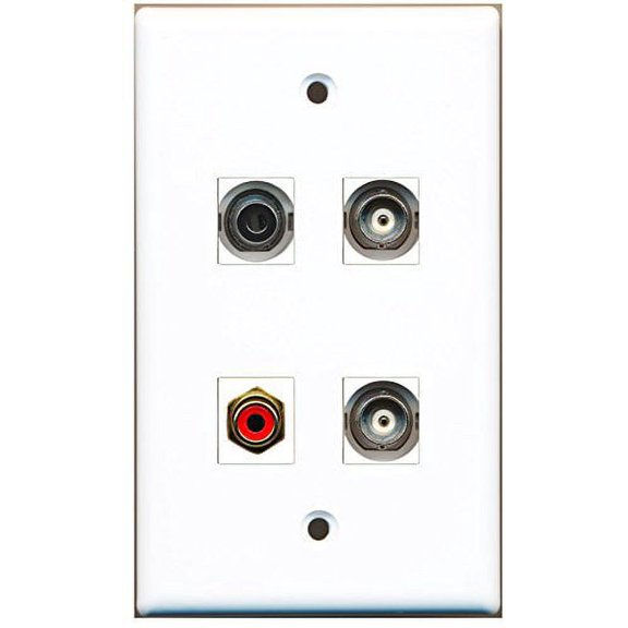 RiteAV - 1 Port RCA Red 1 Port 3.5mm 2 Port BNC Wall Plate