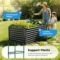 thumbnail image 6 of Quictent 6x3x2 ft Galvanized Raised Garden Bed Extra Height Outdoor Planter Box with Tomato Cage Dark Gray, 6 of 10