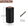 thumbnail image 2 of Uxcell Flat Leather Sewing Waxed Thread, 200m / 219 Yards Polyester Wax String, 210D Wax Stitching Cord for Leather Crafts, Black, 2 of 6