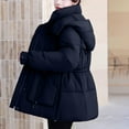 thumbnail image 7 of ZRGHAOYLQ Winter Coats for Women Plus Size Quilted Puffer Down Fleece Warm Thicken Hooded Parka Jacket Pocket Zip Padded Outerwear Full Zip Solid Down Jackets, 7 of 7