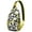 Boho, variant on Starry Night Sky Sling Backpack, Celestial Planet and Nebula Design, Astronaut and Alien Themed Crossbody Bag for Sci-fi Fans