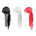 thumbnail image 2 of Durag Sombreros Zulema Seda Negro Blanco Rojo, 2 of 5