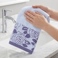 thumbnail image 4 of REGALWOVEN 2 Pack Pure Cotton Hand Towels with Rose Jacquard, Soft Absorbent Quick Dry Towel Set for Bathroom, Kitchen, Spa, Gym Blue 29" x 13", 4 of 7